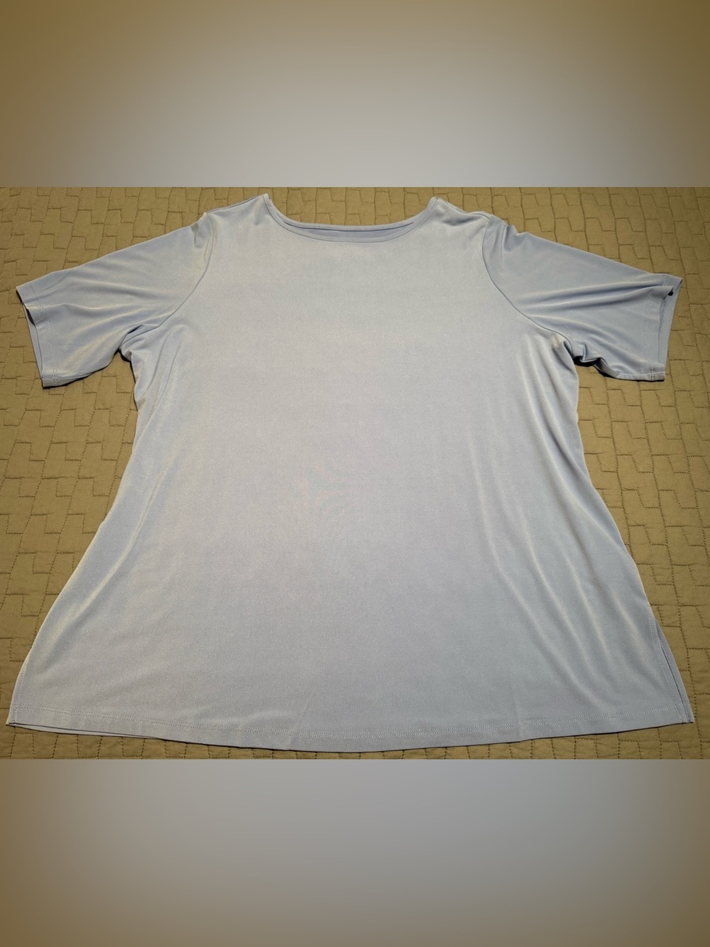 Susan Graver Soft Scoop Neck Tunic in Pale Blue